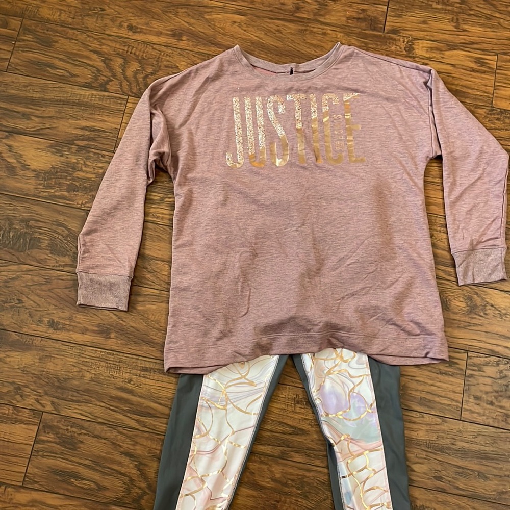Justice Sweatshirt and Leggings